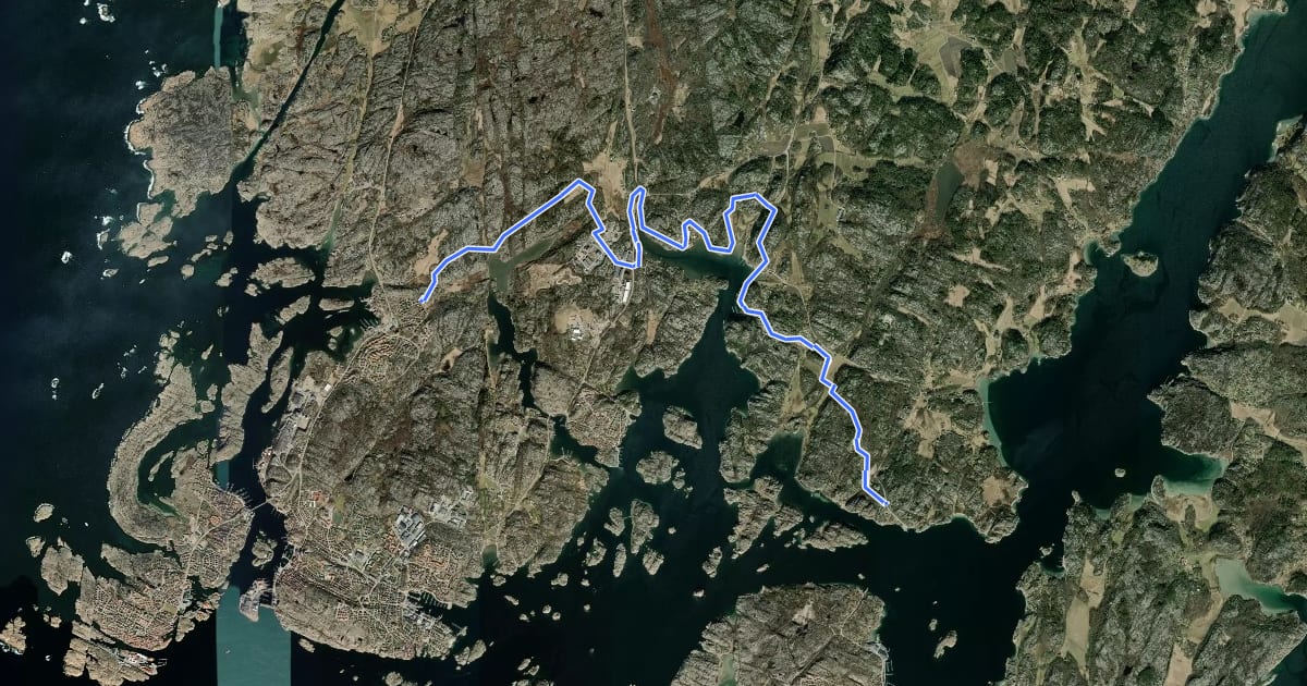 Маршрут Soteleden Etapp 6 Väjern - Tullboden, via Håle на спутниковом снимке