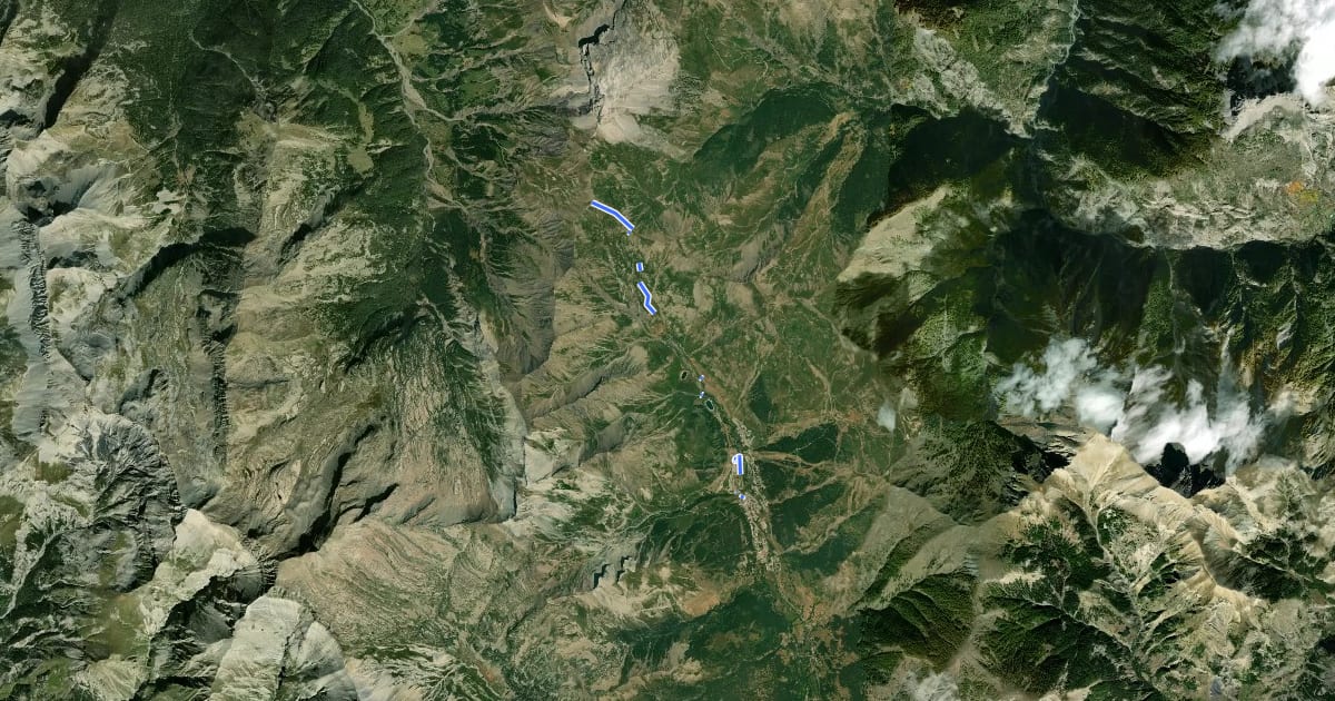 Маршрут Sources du Verdon et Tête de la Sestrière (2 575 m) на спутниковом снимке