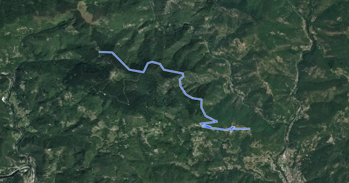 Маршрут Sous les Eaux - Font Rognon на спутниковом снимке