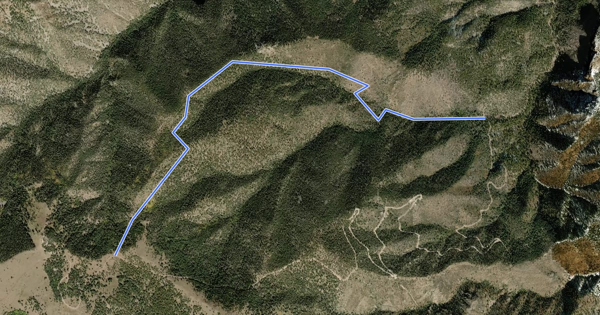 Маршрут South Baldy Trail на спутниковом снимке