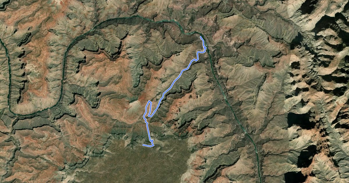 Маршрут South Bass Trail на спутниковом снимке