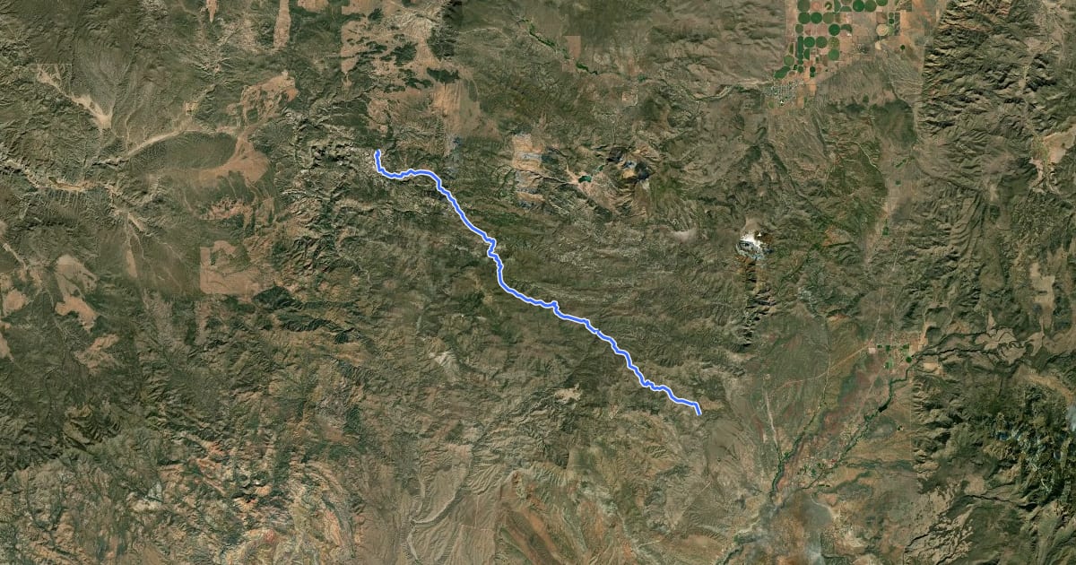 Маршрут South Boundary Trail на спутниковом снимке