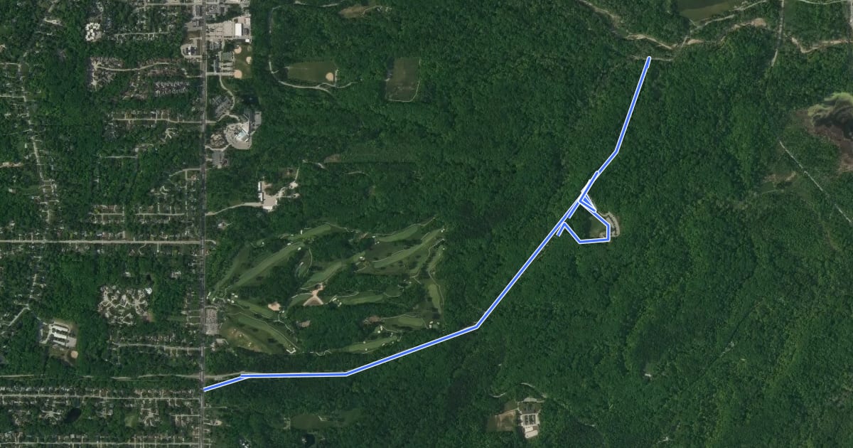 Маршрут South Brecksville Reservation All Purpose Trail на спутниковом снимке