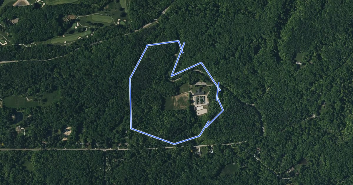 Маршрут South Bridle Loop на спутниковом снимке