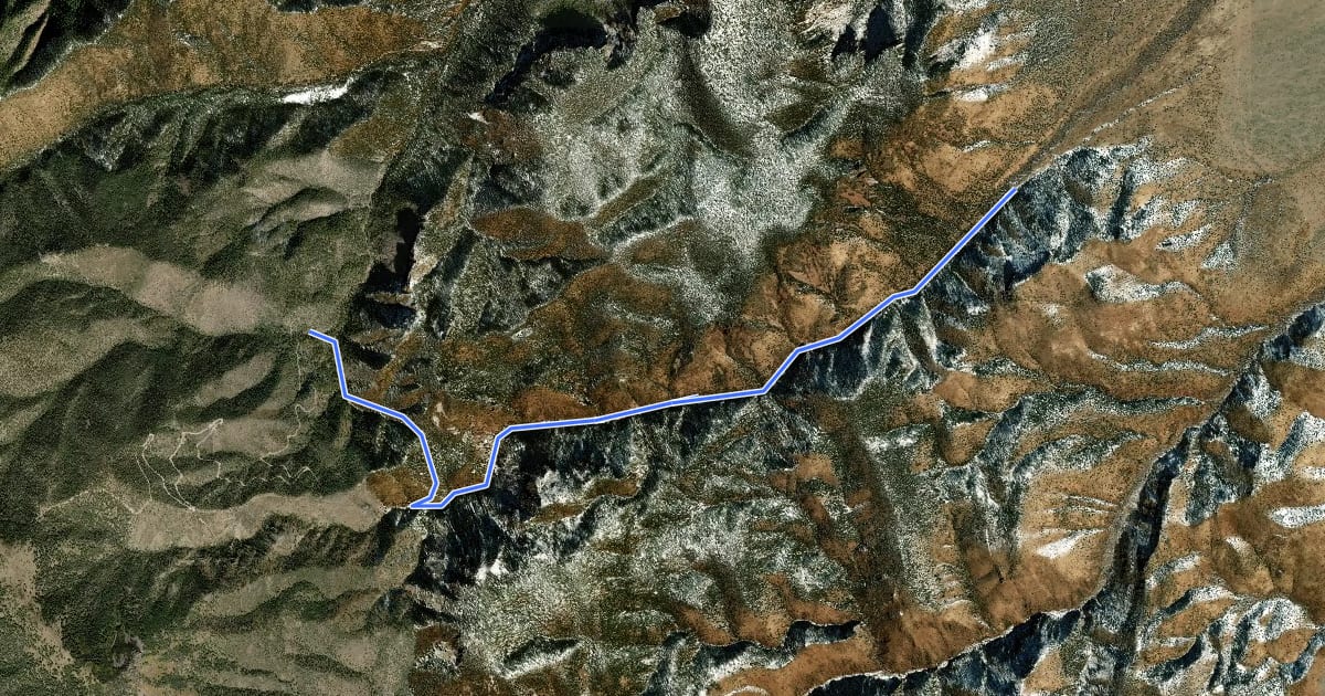 Маршрут South Canyon Trail на спутниковом снимке