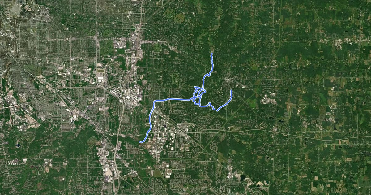 Маршрут South Chagrin Reservation на спутниковом снимке