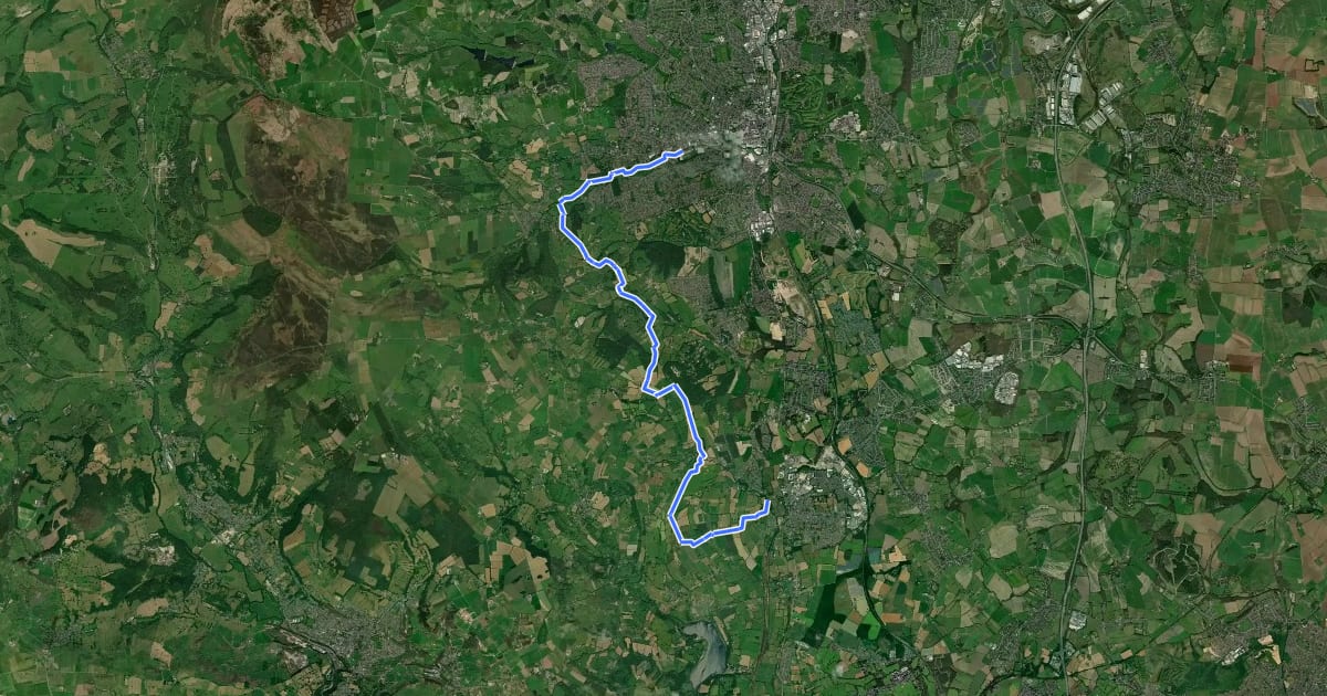Маршрут South Chesterfield Way на спутниковом снимке