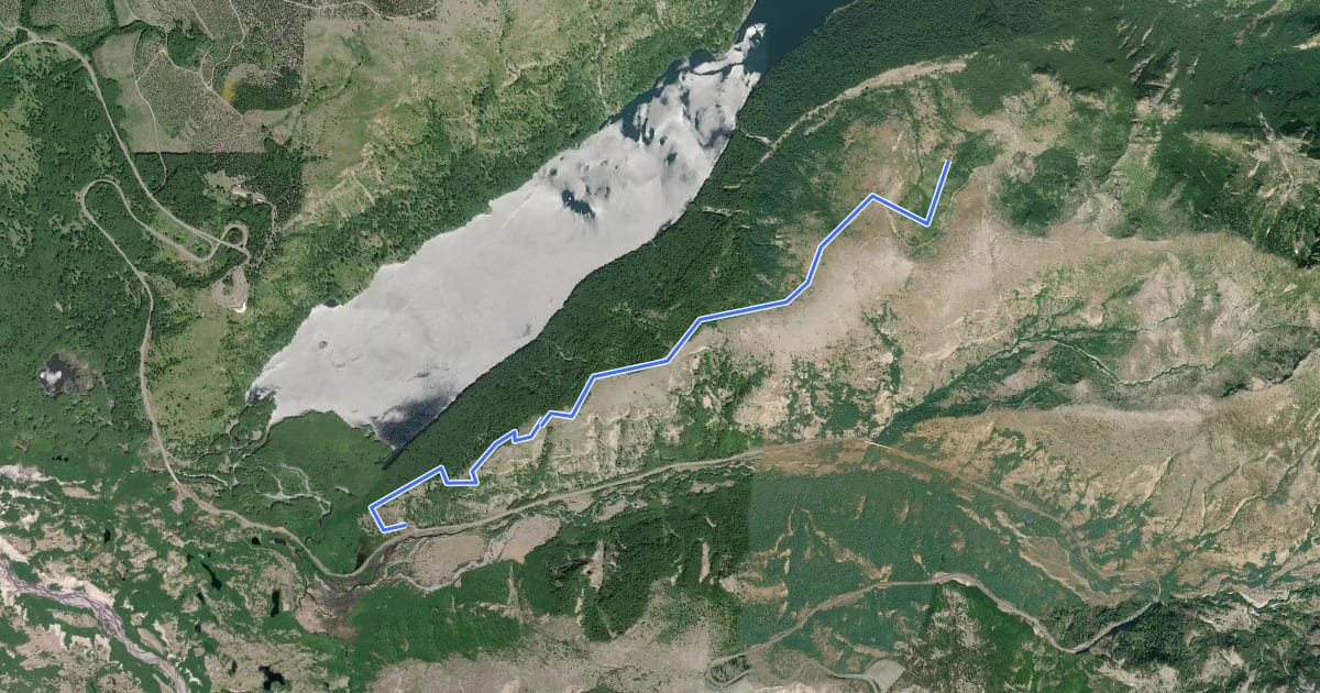 Маршрут South Coldwater Trail на спутниковом снимке