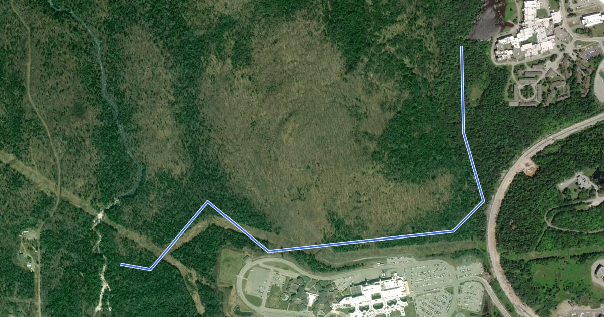 Маршрут South Duchesnay Valley Trail на спутниковом снимке