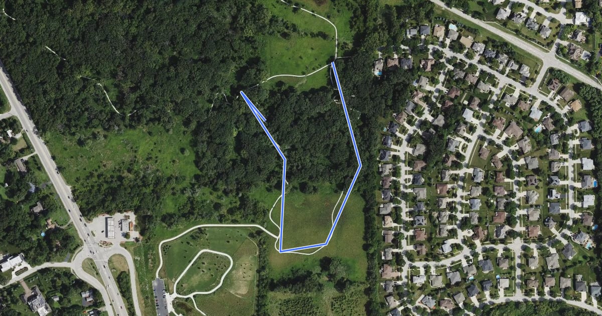 Маршрут South Field Trail на спутниковом снимке