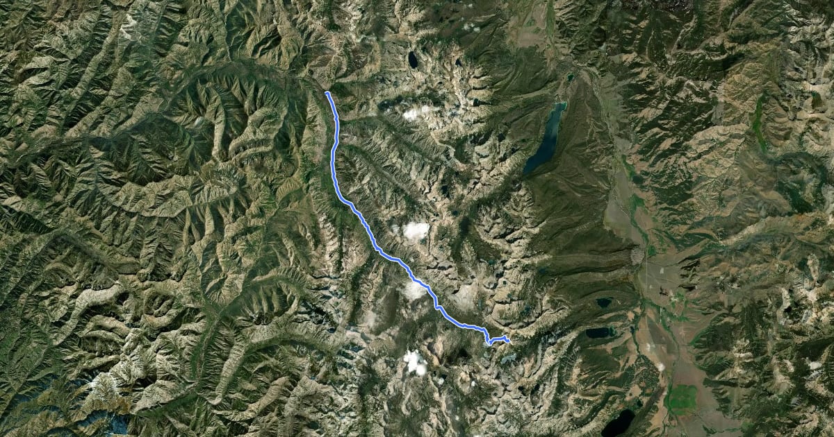 Маршрут South Fork Payette River Trail на спутниковом снимке