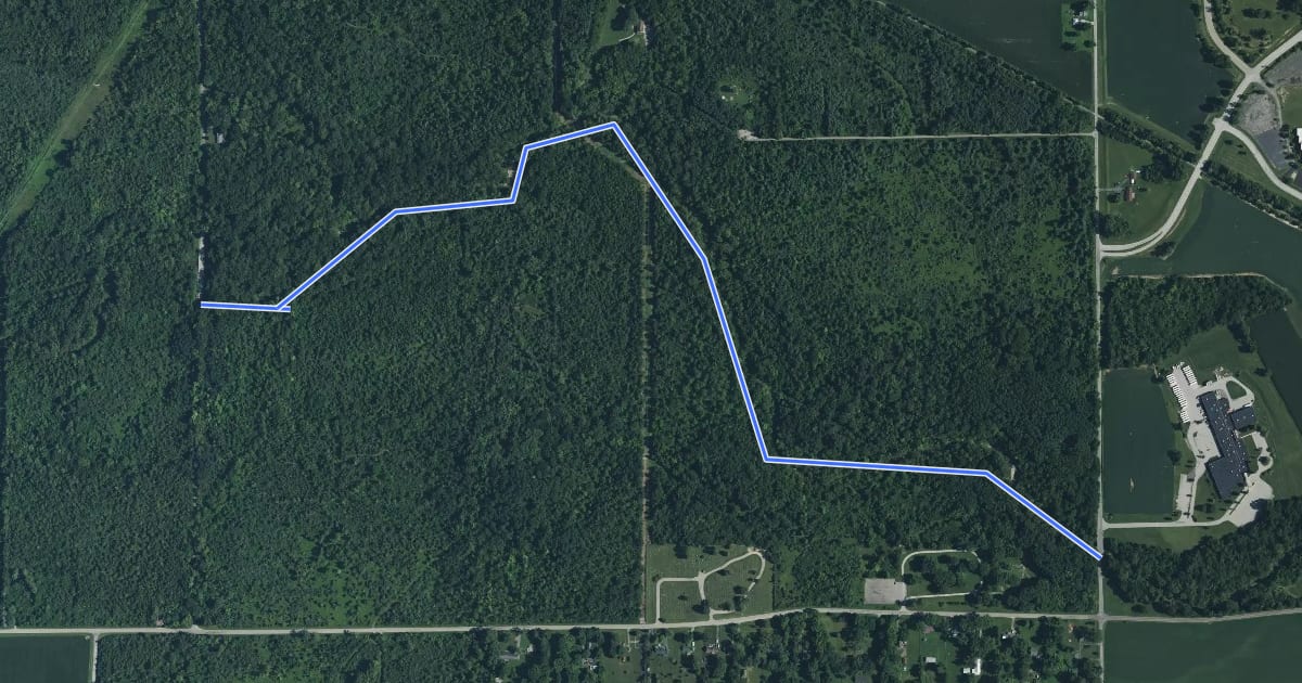 Маршрут South Ghost Hedge Trail на спутниковом снимке
