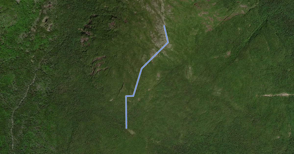 Маршрут South Haystack Trail на спутниковом снимке