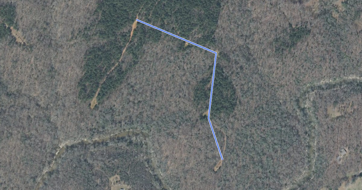 Маршрут South Knob Trail на спутниковом снимке