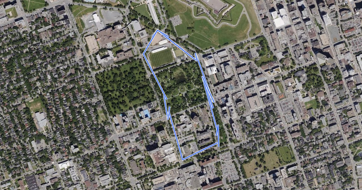 Маршрут South Loop на спутниковом снимке