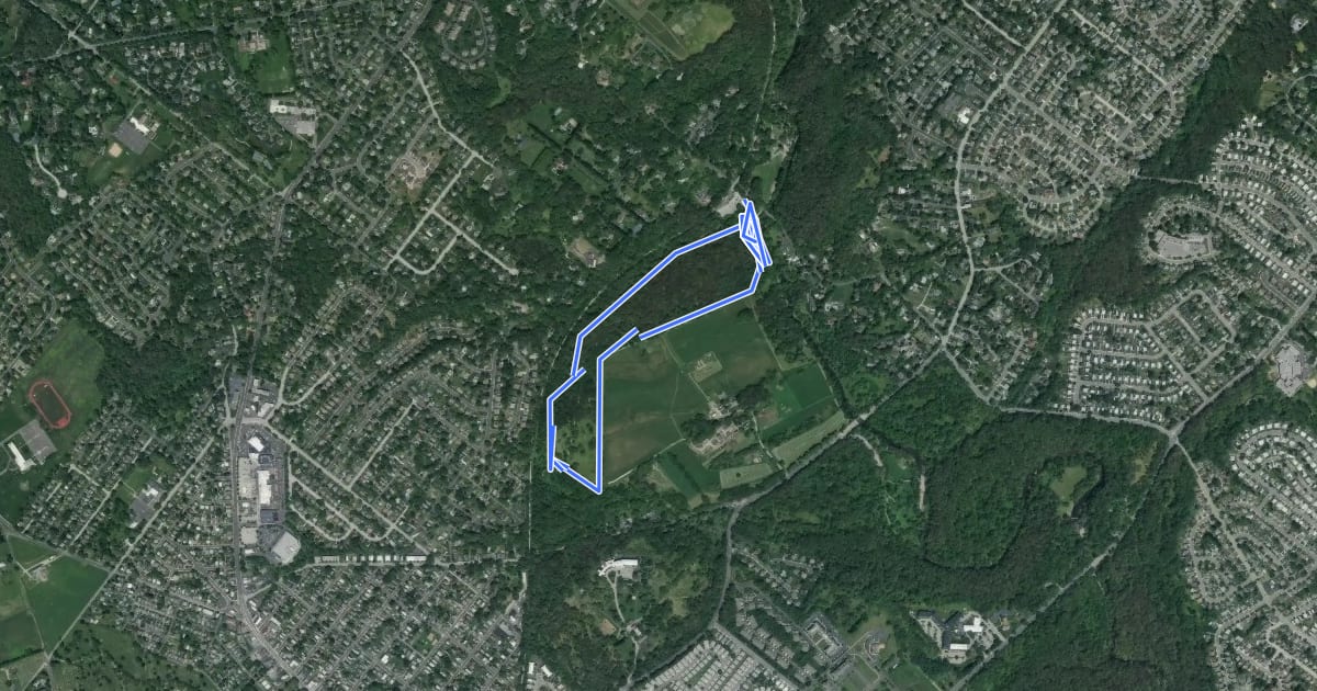 Маршрут South Park Loop Trail на спутниковом снимке