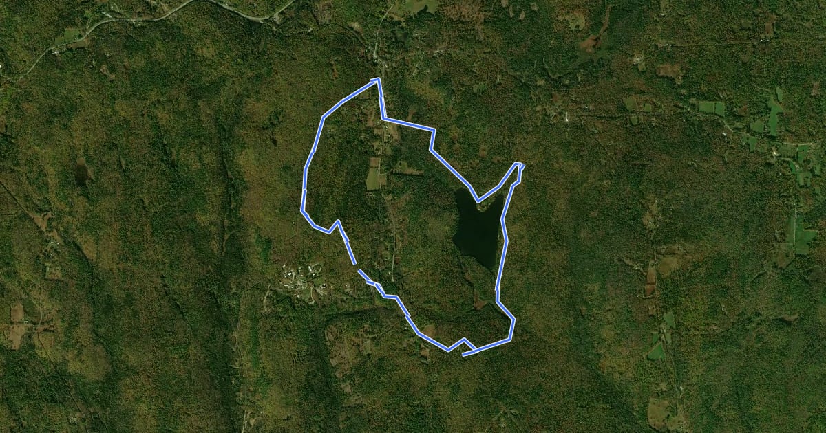 Маршрут South Pond Loop на спутниковом снимке