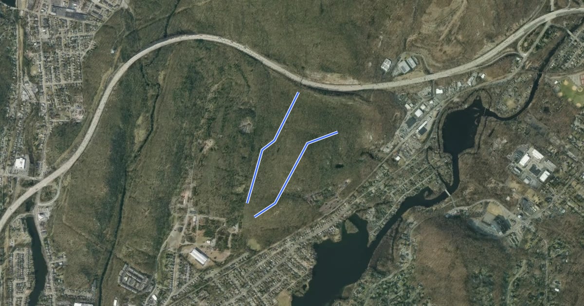 Маршрут South Ridge Trail на спутниковом снимке