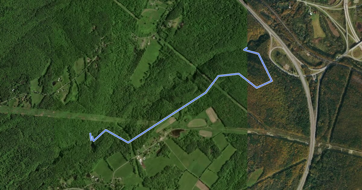 Маршрут South Rim Trail на спутниковом снимке