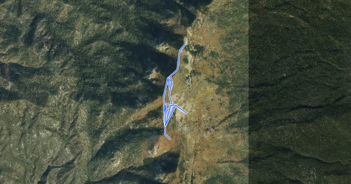 Маршрут South Sandia Peak Trail на спутниковом снимке