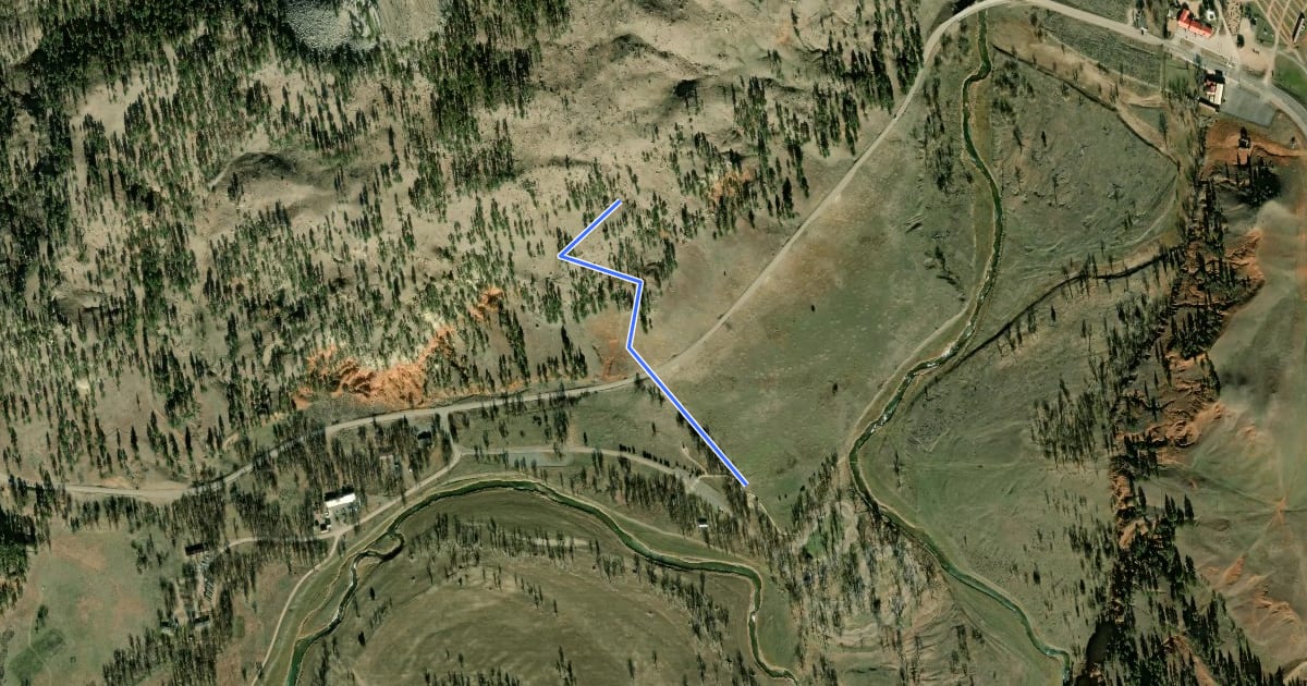 Маршрут South Side Trail на спутниковом снимке