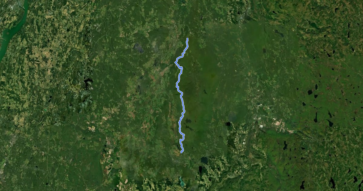 Маршрут South Taconic Trail на спутниковом снимке