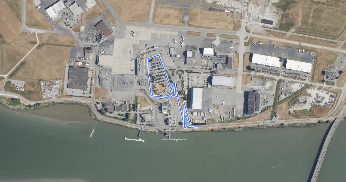 Маршрут South Terminal на спутниковом снимке