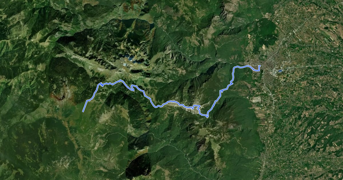 Маршрут South to West Biking Trail на спутниковом снимке
