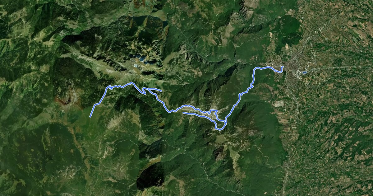 Маршрут South to West Hiking Trail на спутниковом снимке