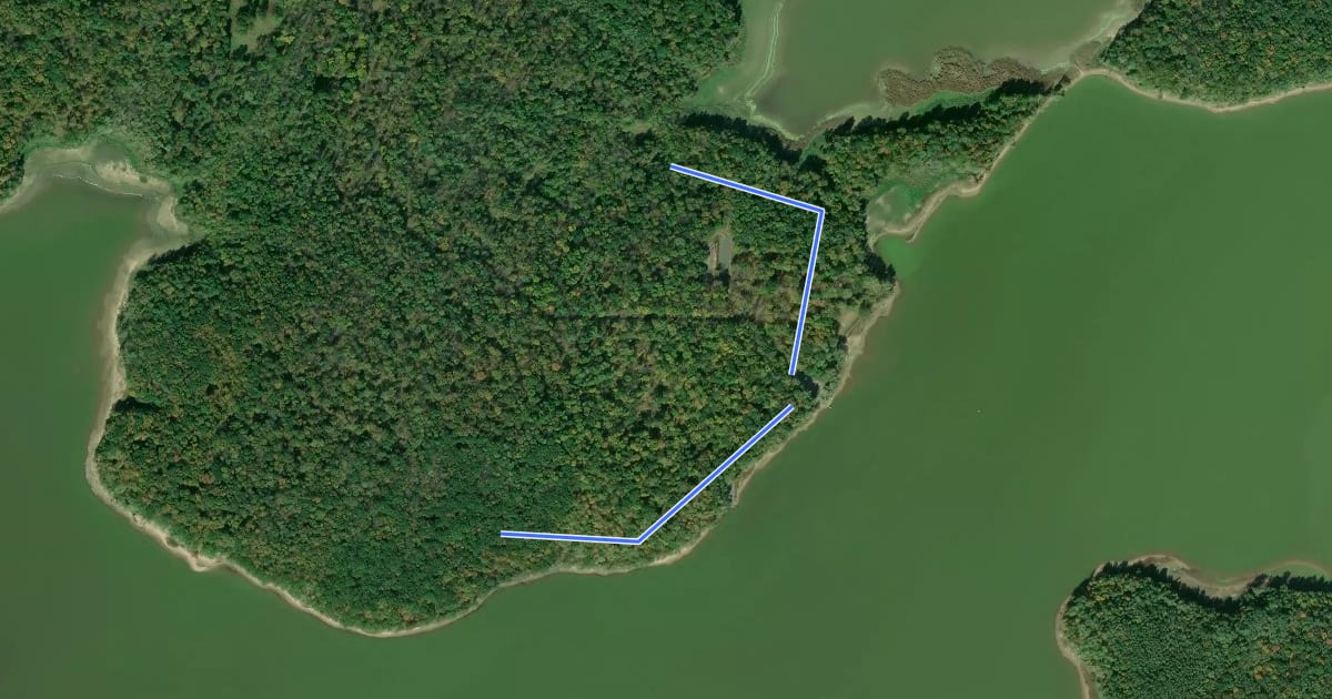 Маршрут South Unit Trail на спутниковом снимке