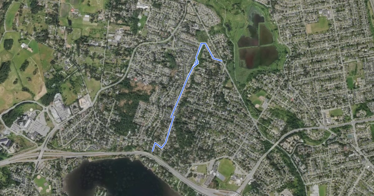 Маршрут South Valley Trail на спутниковом снимке