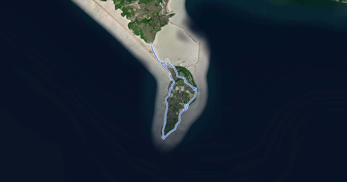 Маршрут South West Coast Path (Section 49: Isle of Portland Circuit) на спутниковом снимке