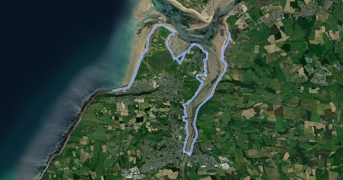 Маршрут South West Coast Path (Section 7: Instow to Westward Ho! ) на спутниковом снимке