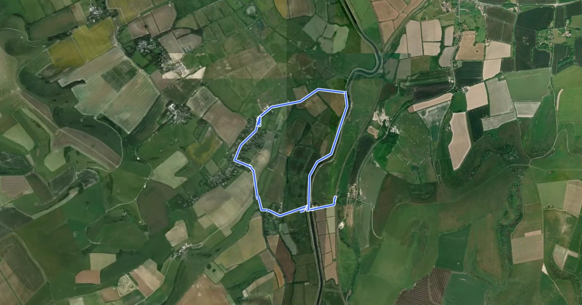 Маршрут Southease to Monk's House Circular Walk, Monks House на спутниковом снимке