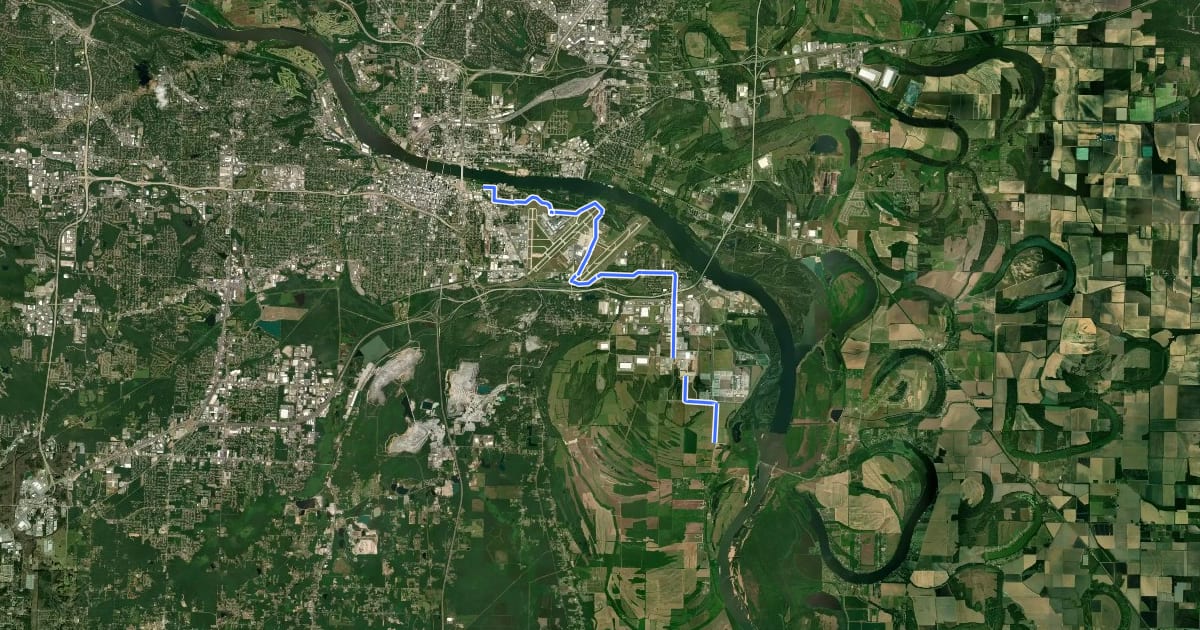 Маршрут Southeast Trail на спутниковом снимке