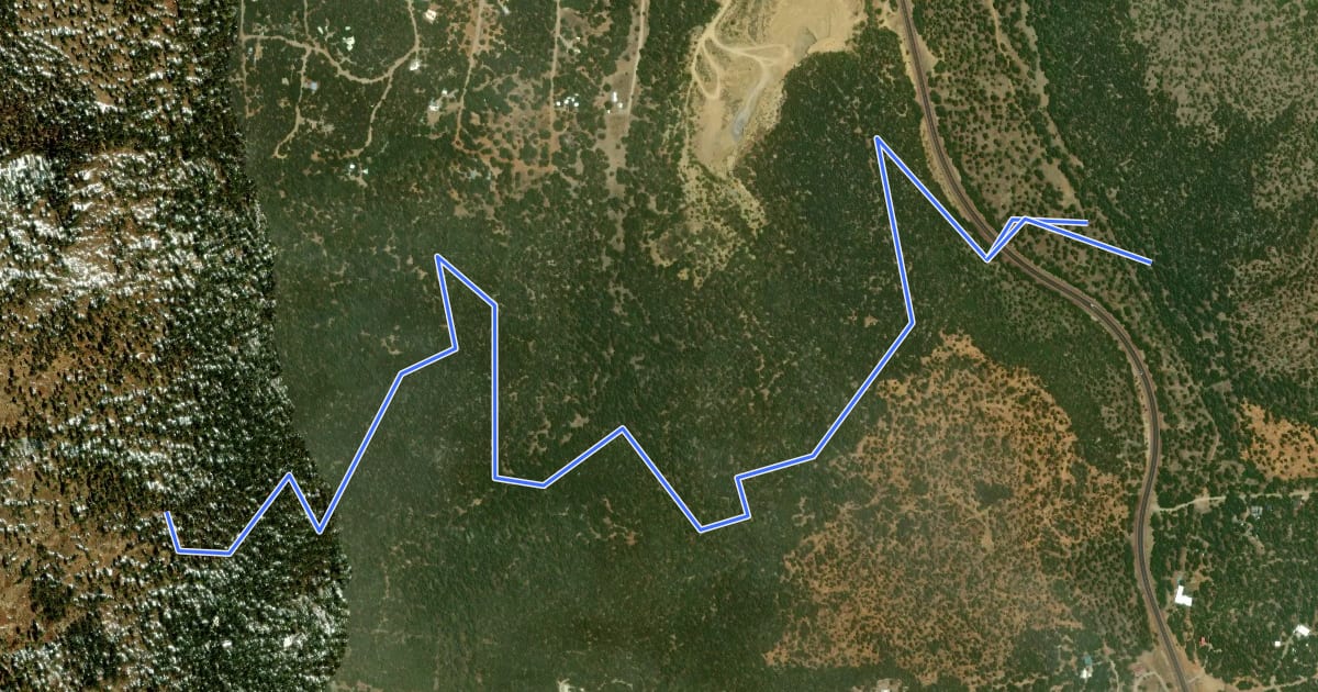 Маршрут Southern Crossing на спутниковом снимке