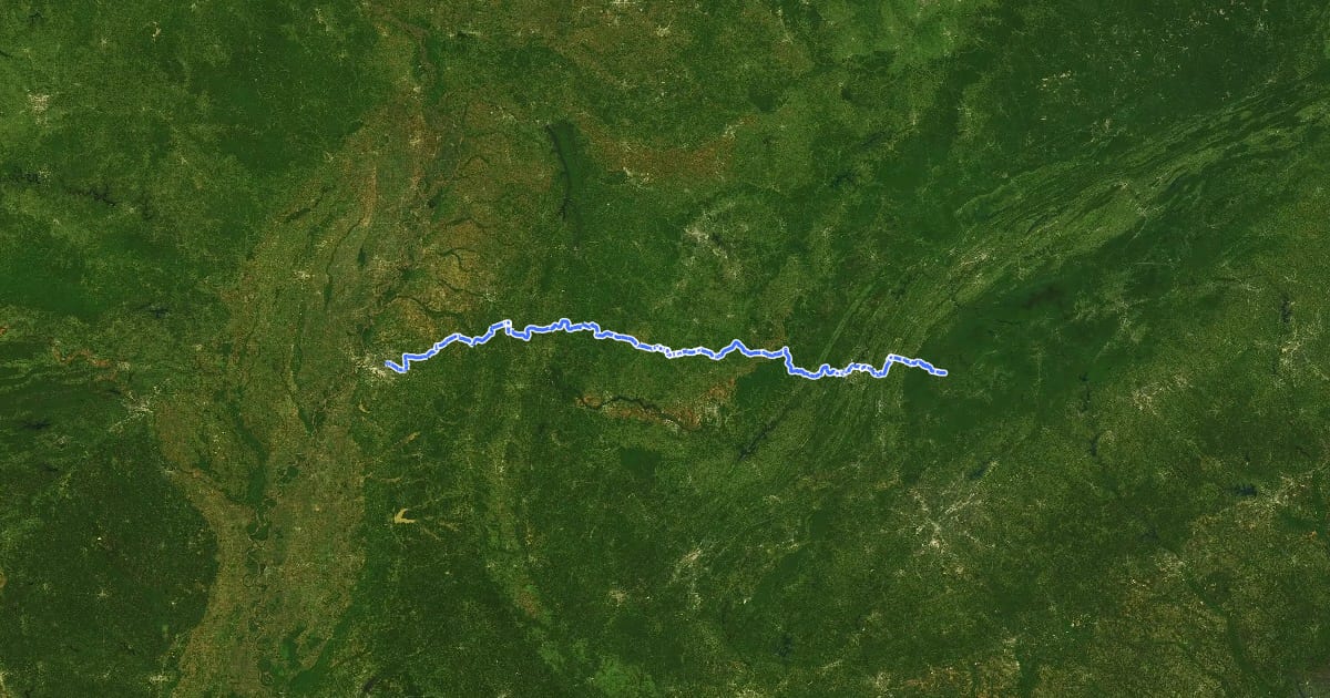 Маршрут Southern Rambler на спутниковом снимке