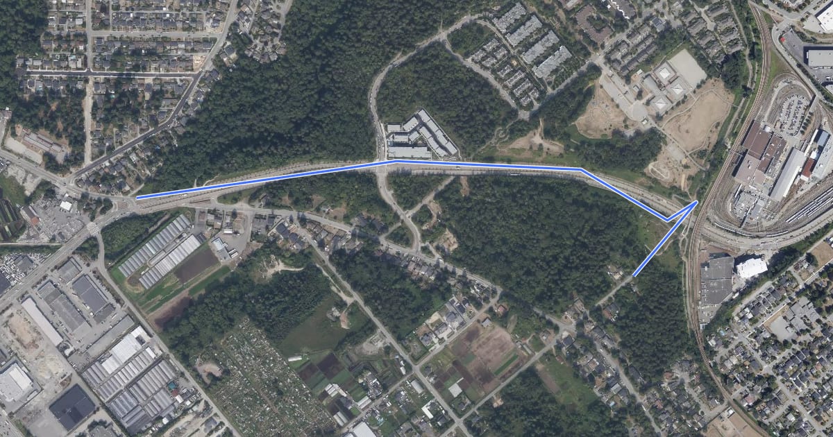 Маршрут Southridge Urban Trail на спутниковом снимке