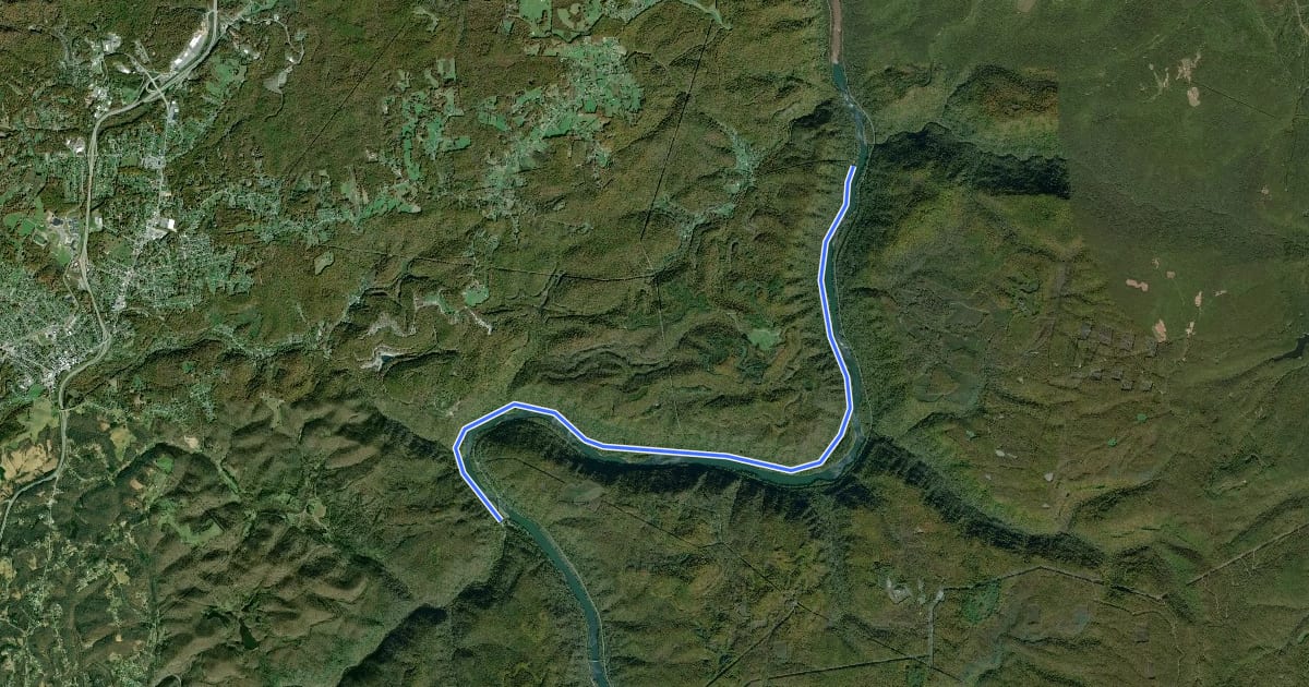 Маршрут Southside Trail на спутниковом снимке