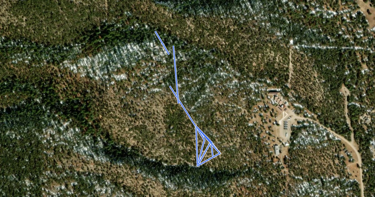 Маршрут Southwick Trail на спутниковом снимке