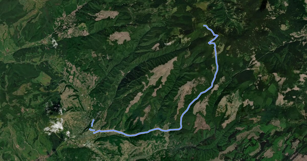 Маршрут Sovata (Centru) - Valea Iuhodului - Vf. Saca Mare на спутниковом снимке