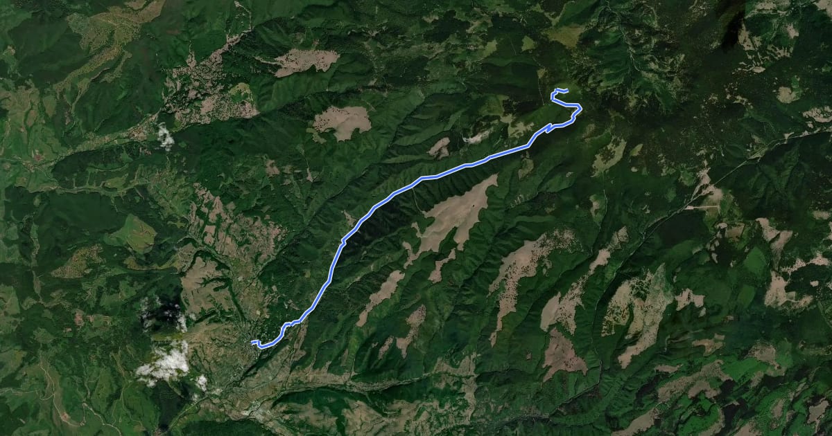 Маршрут Sovata (Centru) - Valea Sebeșului - Vf. Saca Mare на спутниковом снимке