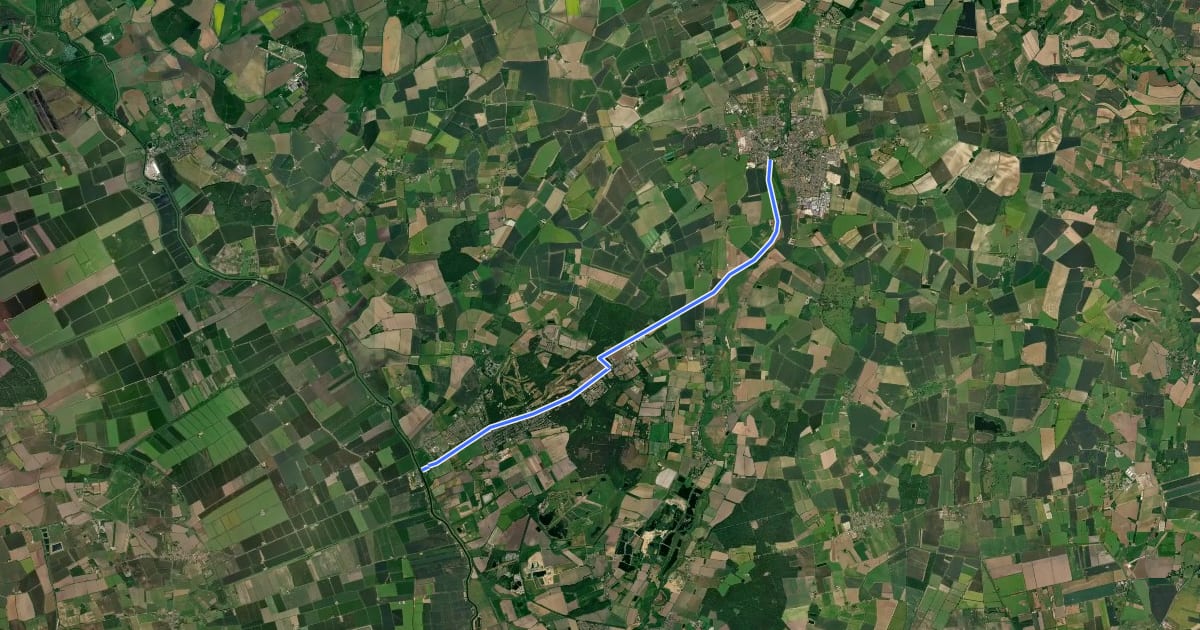 Маршрут Spa Trail на спутниковом снимке