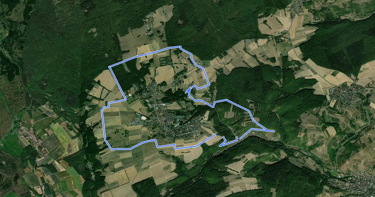 Маршрут Spabrücker Panoramaweg на спутниковом снимке