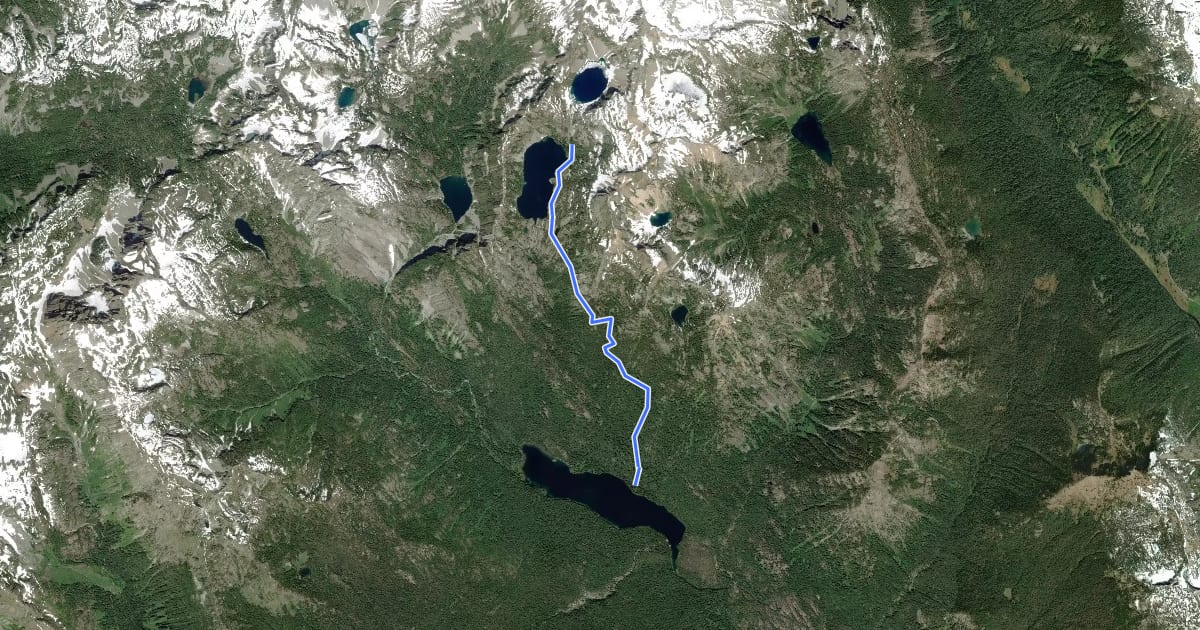 Маршрут Spade Lake Trail на спутниковом снимке