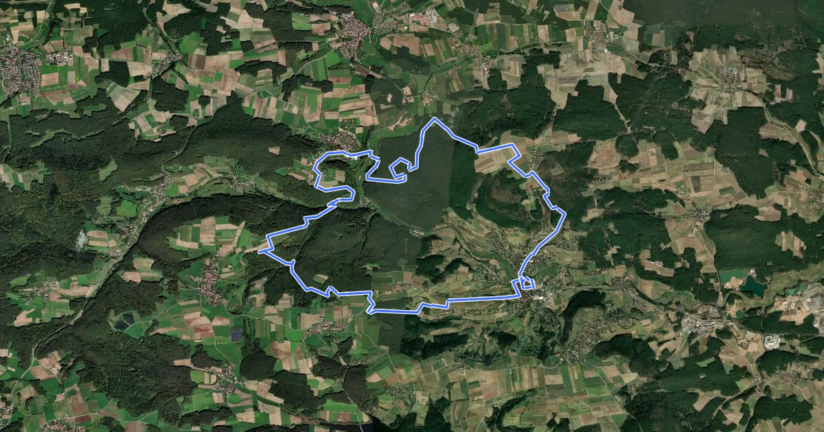 Маршрут Spalter Hügelland-Tour на спутниковом снимке