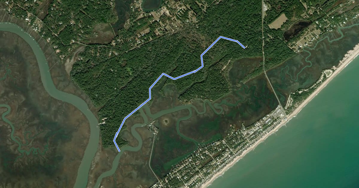 Маршрут Spanish Mount Trail на спутниковом снимке