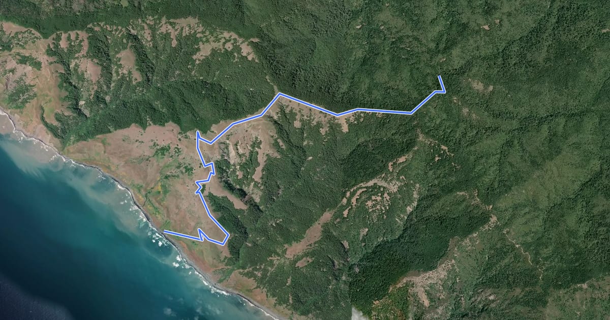 Маршрут Spanish Ridge Trail на спутниковом снимке