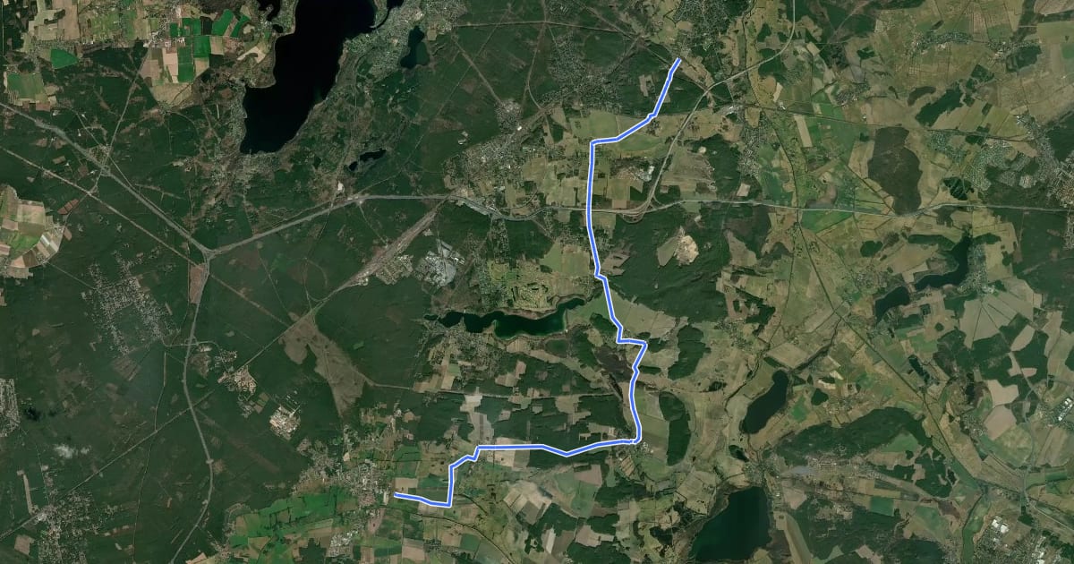 Маршрут Spargelroute на спутниковом снимке