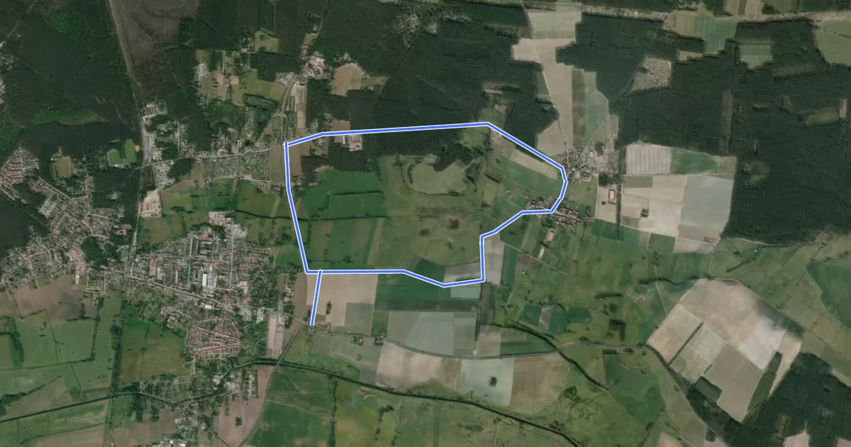 Маршрут Spargelrundweg на спутниковом снимке